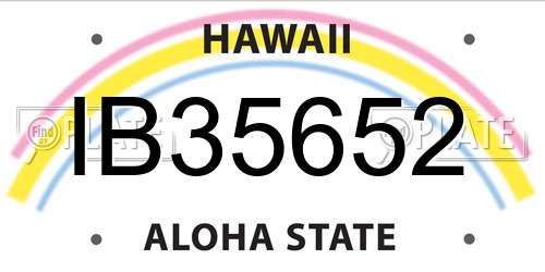 IB35652 Hawaii License Plate