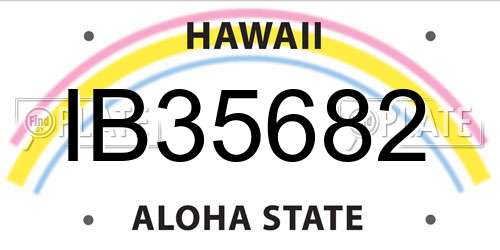 IB35682 Hawaii License Plate