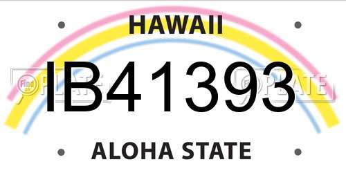 IB41393 Hawaii License Plate