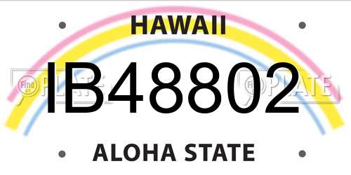 IB48802 Hawaii License Plate