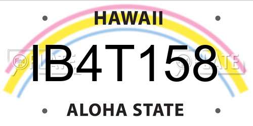 IB4T158 Hawaii License Plate