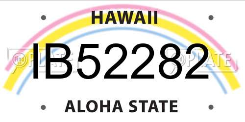 IB52282 Hawaii License Plate