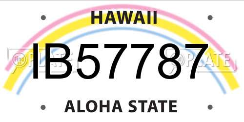 IB57787 Hawaii License Plate