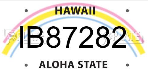 IB87282 Hawaii License Plate