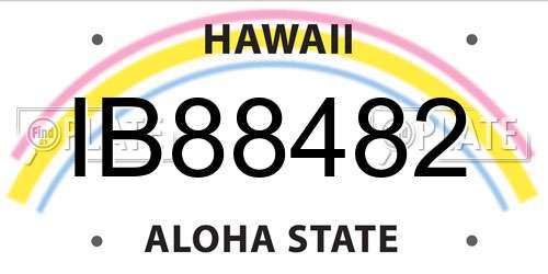 IB88482 Hawaii License Plate