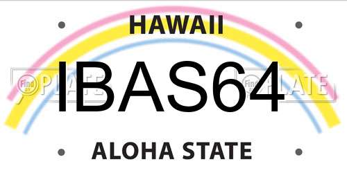 IBAS64 Hawaii License Plate