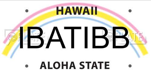 IBATIBB Hawaii License Plate