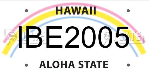 IBE2005 Hawaii License Plate