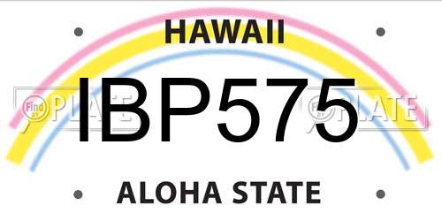 IBP575 Hawaii License Plate