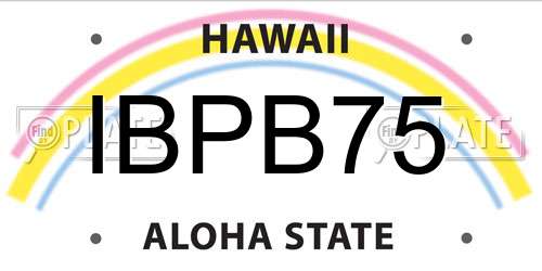 IBPB75 Hawaii License Plate