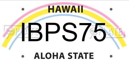 IBPS75 Hawaii License Plate
