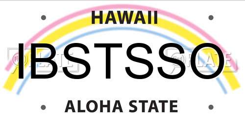 IBSTSSO Hawaii License Plate