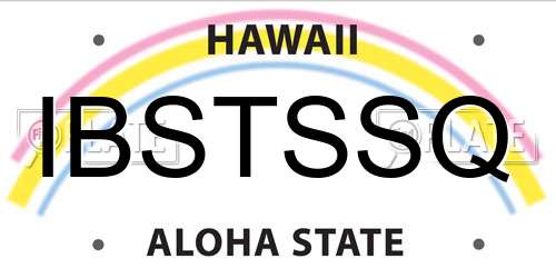 IBSTSSQ Hawaii License Plate