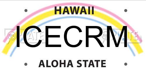 ICECRM Hawaii License Plate