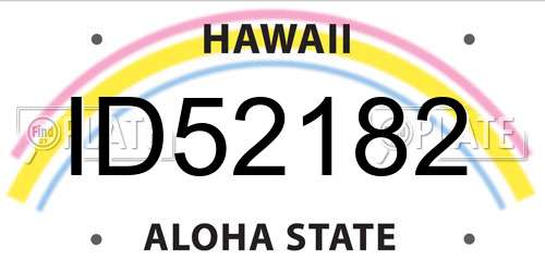 ID52182 Hawaii License Plate