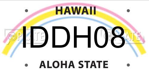 IDDH08 Hawaii License Plate