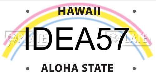 IDEA57 Hawaii License Plate