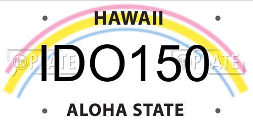 IDO150 Hawaii License Plate