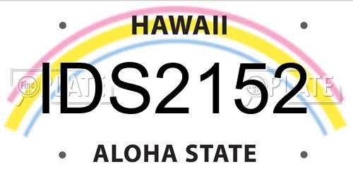 IDS2152 Hawaii License Plate