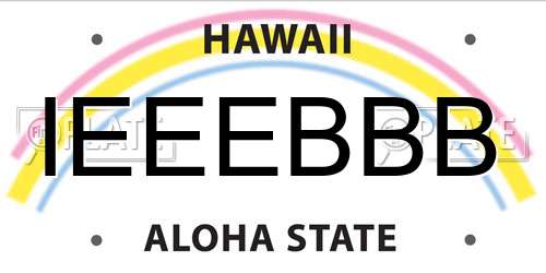 IEEEBBB Hawaii License Plate