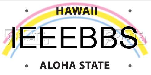 IEEEBBS Hawaii License Plate