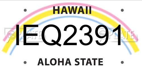 IEQ2391 Hawaii License Plate