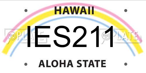 IES211 Hawaii License Plate