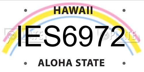 IES6972 Hawaii License Plate