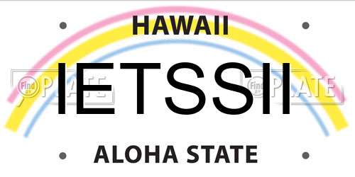 IETSSII Hawaii License Plate
