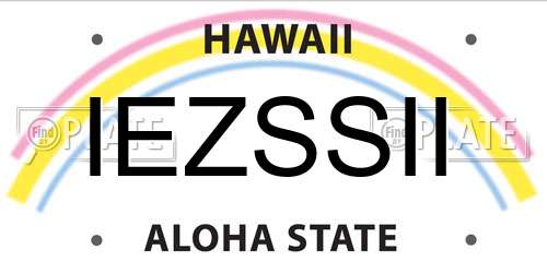 IEZSSII Hawaii License Plate