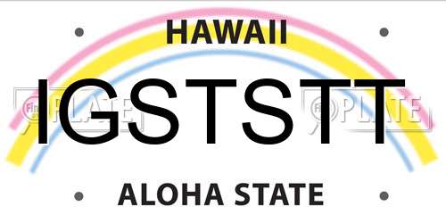 IGSTSTT Hawaii License Plate