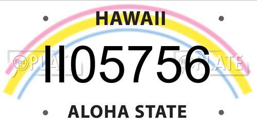 II05756 Hawaii License Plate