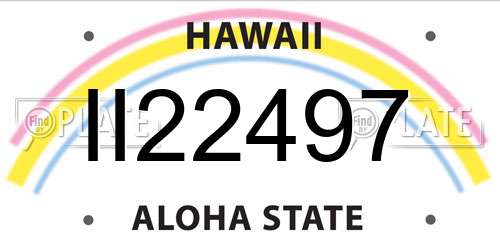 II22497 Hawaii License Plate