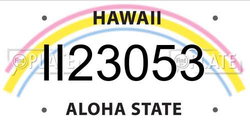 II23053 Hawaii License Plate