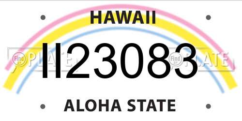 II23083 Hawaii License Plate