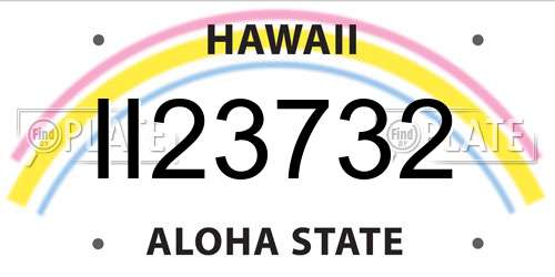 II23732 Hawaii License Plate