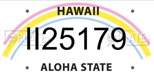 II25179 Hawaii License Plate