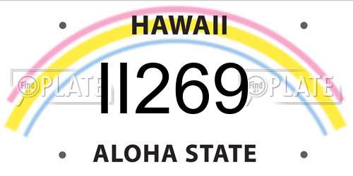 II269 Hawaii License Plate