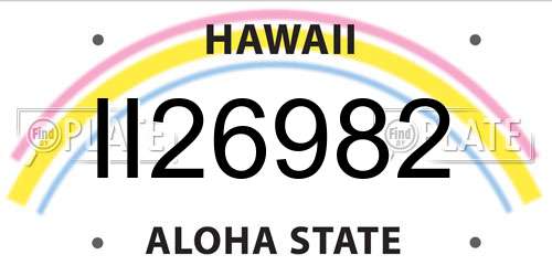 II26982 Hawaii License Plate