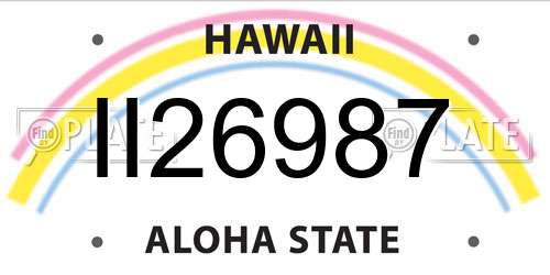 II26987 Hawaii License Plate
