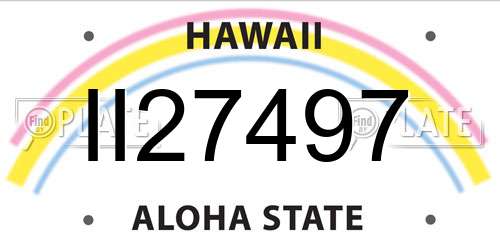 II27497 Hawaii License Plate