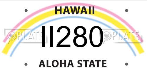 II280 Hawaii License Plate