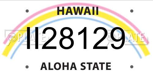 II28129 Hawaii License Plate