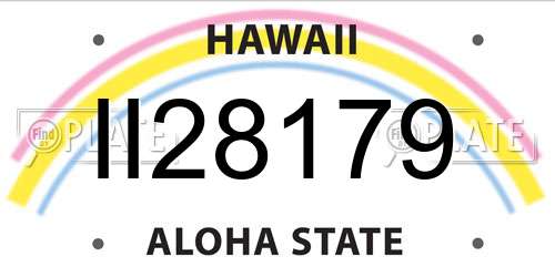 II28179 Hawaii License Plate