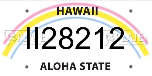 II28212 Hawaii License Plate