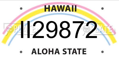 II29872 Hawaii License Plate