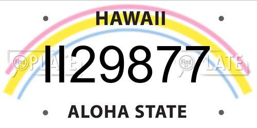 II29877 Hawaii License Plate