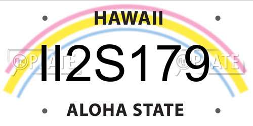 II2S179 Hawaii License Plate