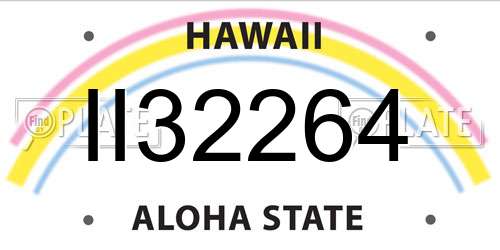 II32264 Hawaii License Plate