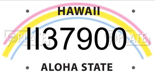 II37900 Hawaii License Plate